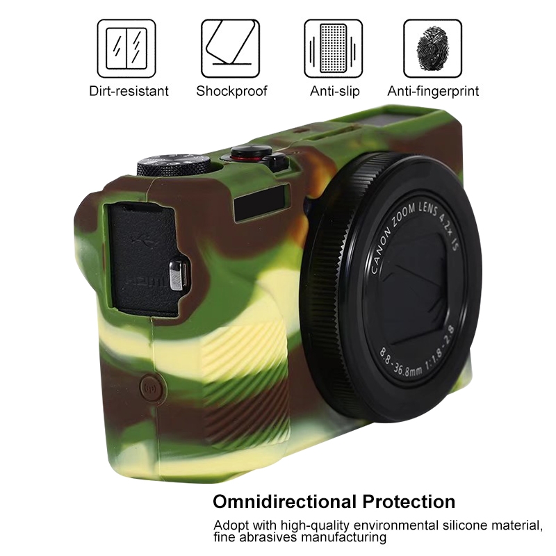 For Canon PowerShot G7 X Mark III / G7X III / G7X3 Soft Silicone Protective Case. 
