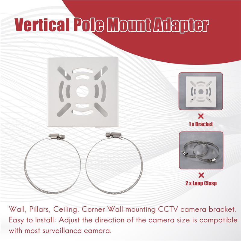 Universal Vertical Pole , with 2 , Wall Mounting Loop Bracket. 
