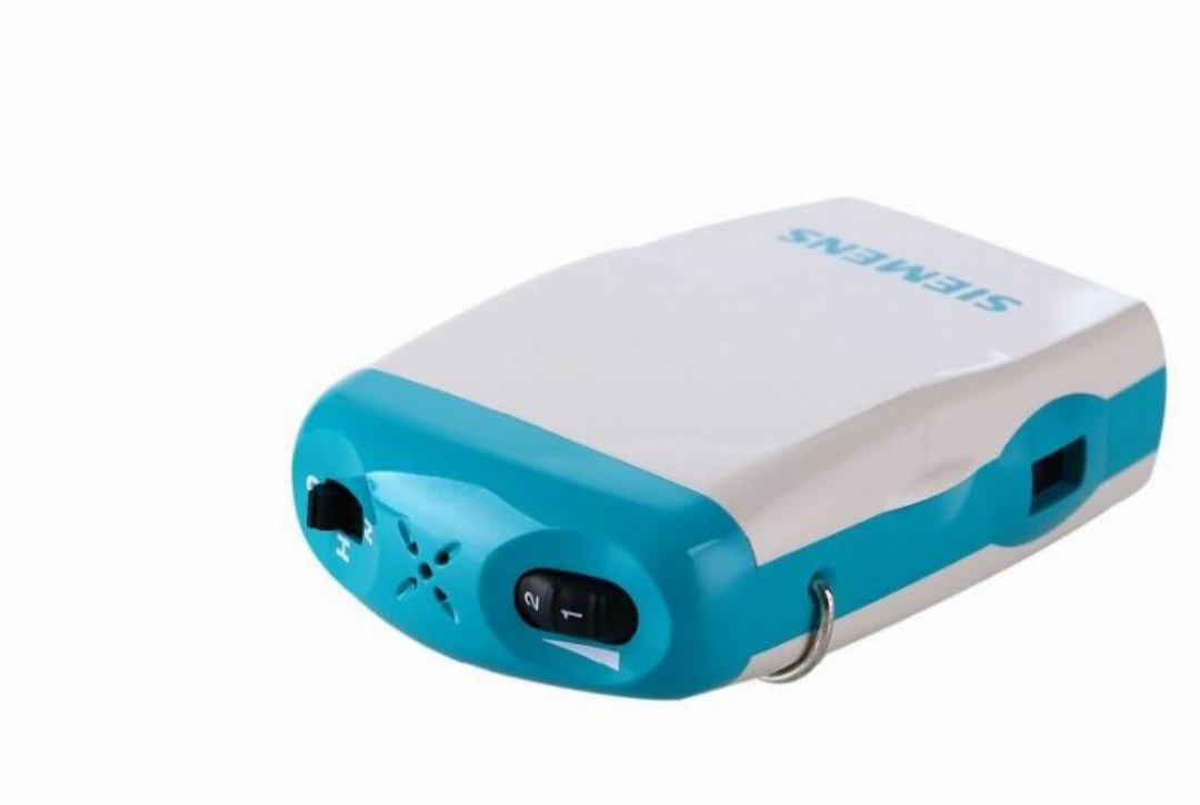 Siemens Amiga High Quality Pocket Type 2 pin Hearing Aid Sound Amplifier with storage box Germany Made. 