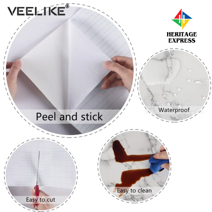 white marble patterns Self Adhesive contact sticker ( 40 sqf ) 20*2  sqf. 