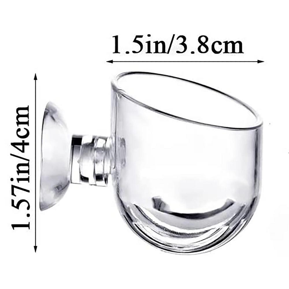 Aquarium Hanging Feeding Cups Fish Tank Decorations Mini Crystal Acrylic Pot Aquatic Plants Planting Cylinder Cup Accessories