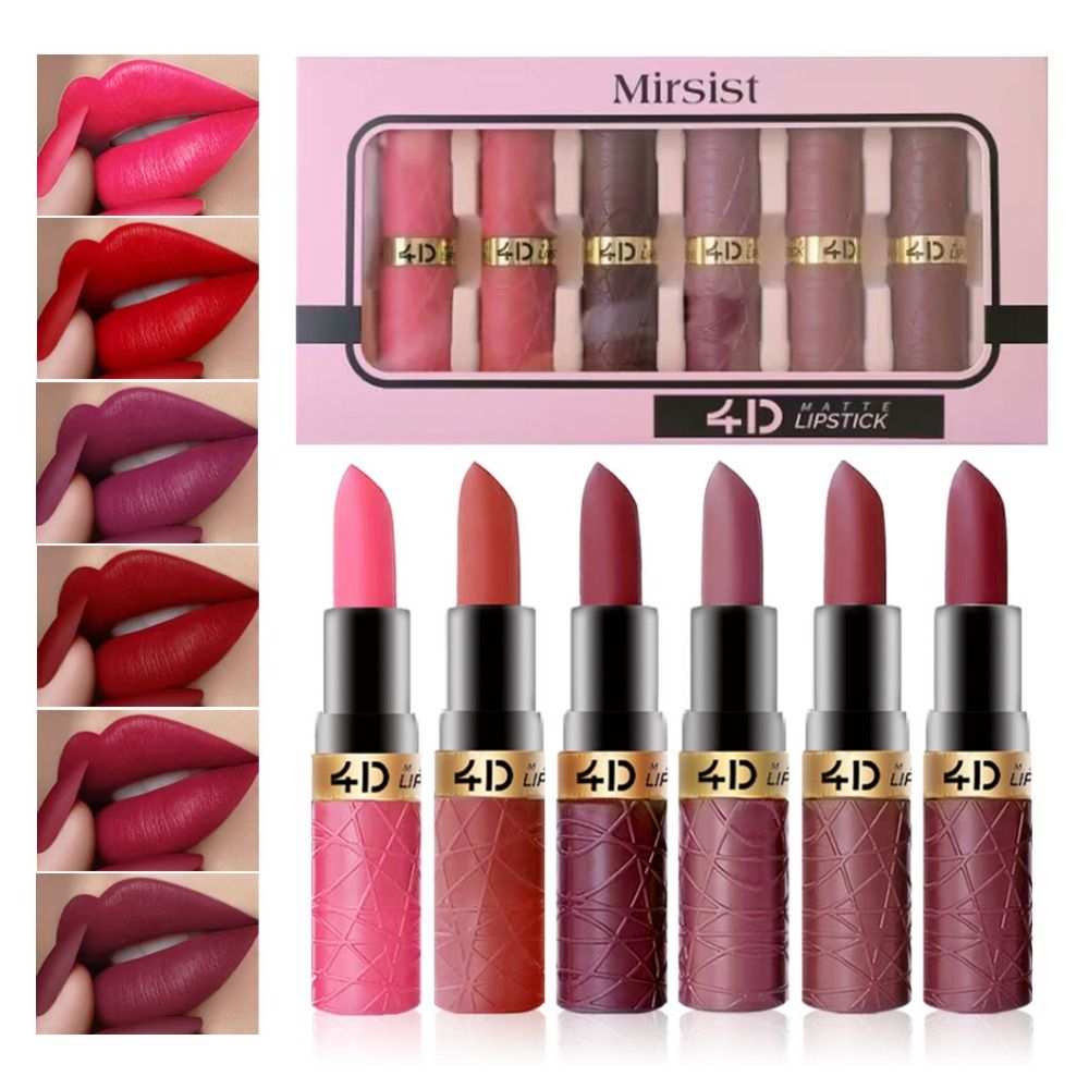 Waterproof Matte Lipstick New Long Lasting Velvet Nude Dark Lipstick Set Matte Non-stick cups Velvet Lip Gloss