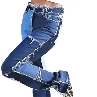 ladies patchwork jeans