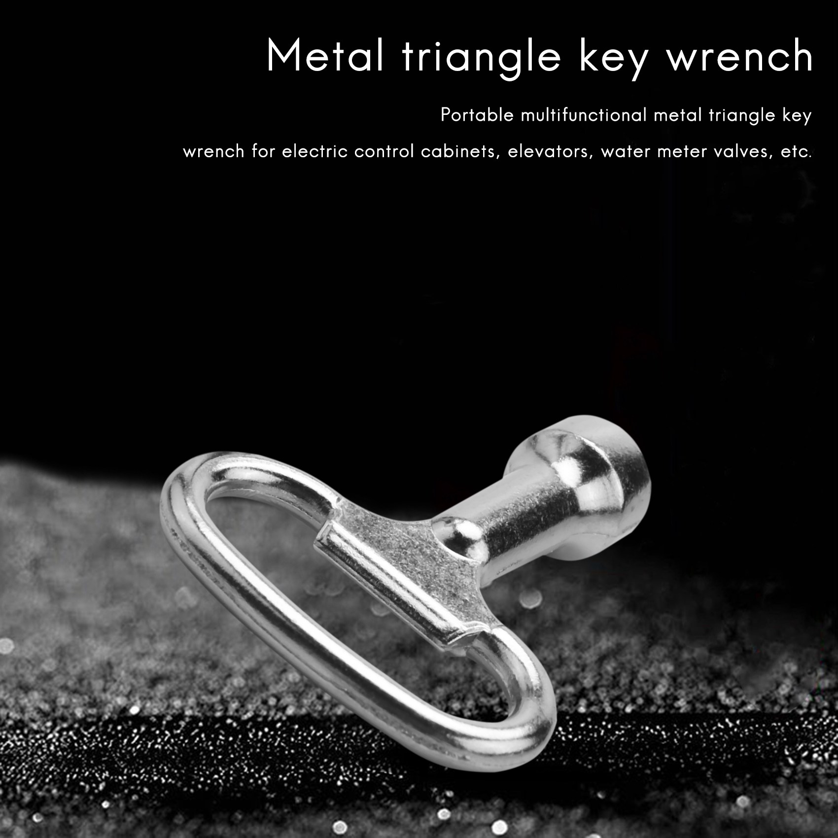 Key slot for bolt Triple-cornered Triangular metal panel 8 mm x 2. 