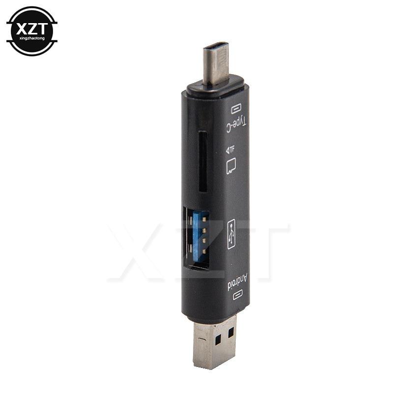 new Type-c 5-in-1 OTG Card Reader for Android Letv Type-c Phone/ Type-c Universal For TF Micro SD / Micro USB / USB Card Reader