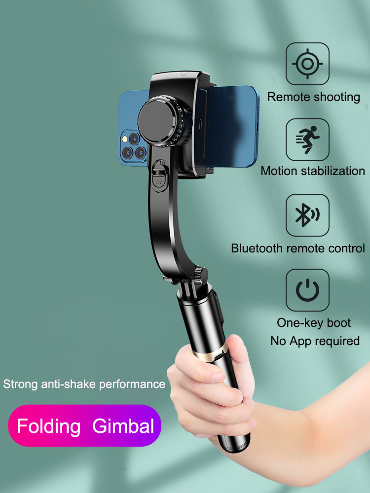 Mobile Video Anti-Shaking Vlog Uniaxial Stabilizer Live Bluetooth Selfie Stick Tripod Horizontal And Vertical Shooting Bracket