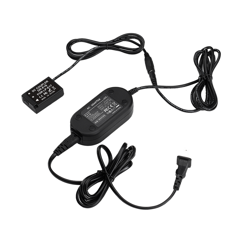 LP-E18 Dummy Battery Coupler Parts Accessories for Canon EOS RP 77D 200D 250D 750D 760D 800D 850D Rebel T6I T6S T7I T8I SL2(US Plug). 