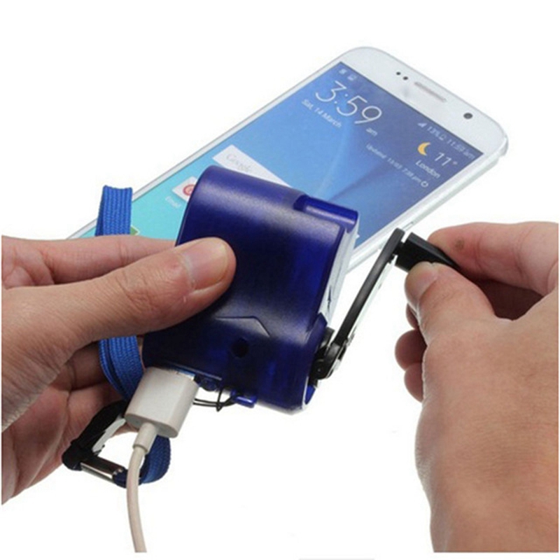 USB Emergency Hand Cranking Dynamo for Universal charger Travel Charger Gadgets. 