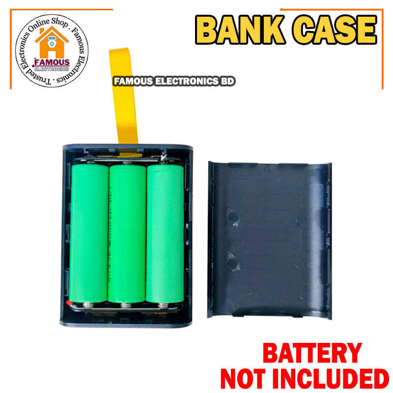 18650 Battery Charger Case Cool DIY Power Bank Box Fast Charging Case With Night Light Charging Power Bank Case. 