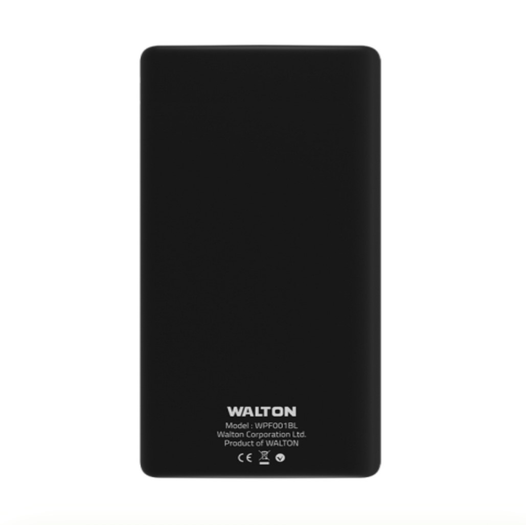 Walton Power Bank Capacity 10000mAh Model: ARC WPF001BL- Black. 