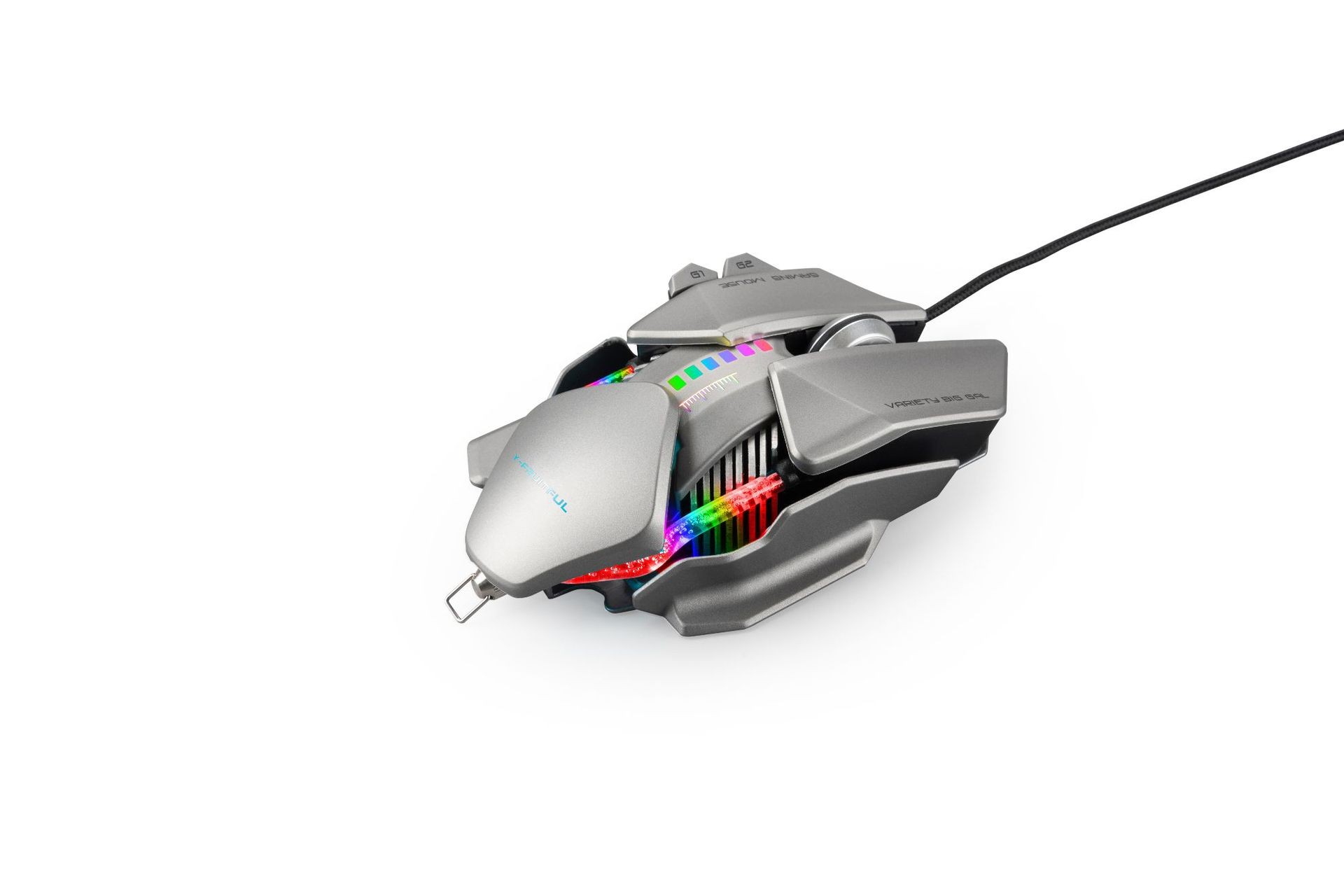 M8 Mechanical USB Wired Gaming Mouse Macro Definition Breathing RGB Light Lightweight Ergonomics Ultra Low Latency Water Cooled. 