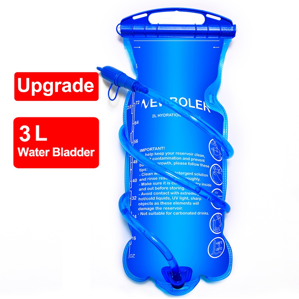 NEWBOLER 1L/1.5/2L/3L Water Bladder TPU BPAFree 500ml Foldable Soft