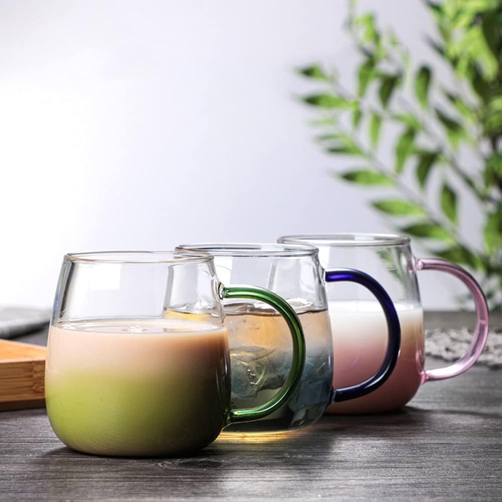 Pack of 6 Golden Borosilicate Glass Mugs - 520ml, Microwave Safe, Scratch Resistant, Lightweight, Round Shape, No Lid, Ideal for Tea, Coffee, Milk, Hot & Cold Drinks, GPB27HA-L6.. 