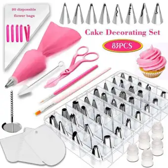 83 Sets Of Decorating Mouth Pink Decorating Mouthpiece Cream