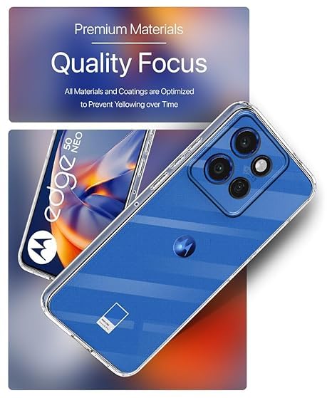 Motorola Edge 50 Neo 5G Transparent Soft & Flexible TPU Mobile Back Cover. 