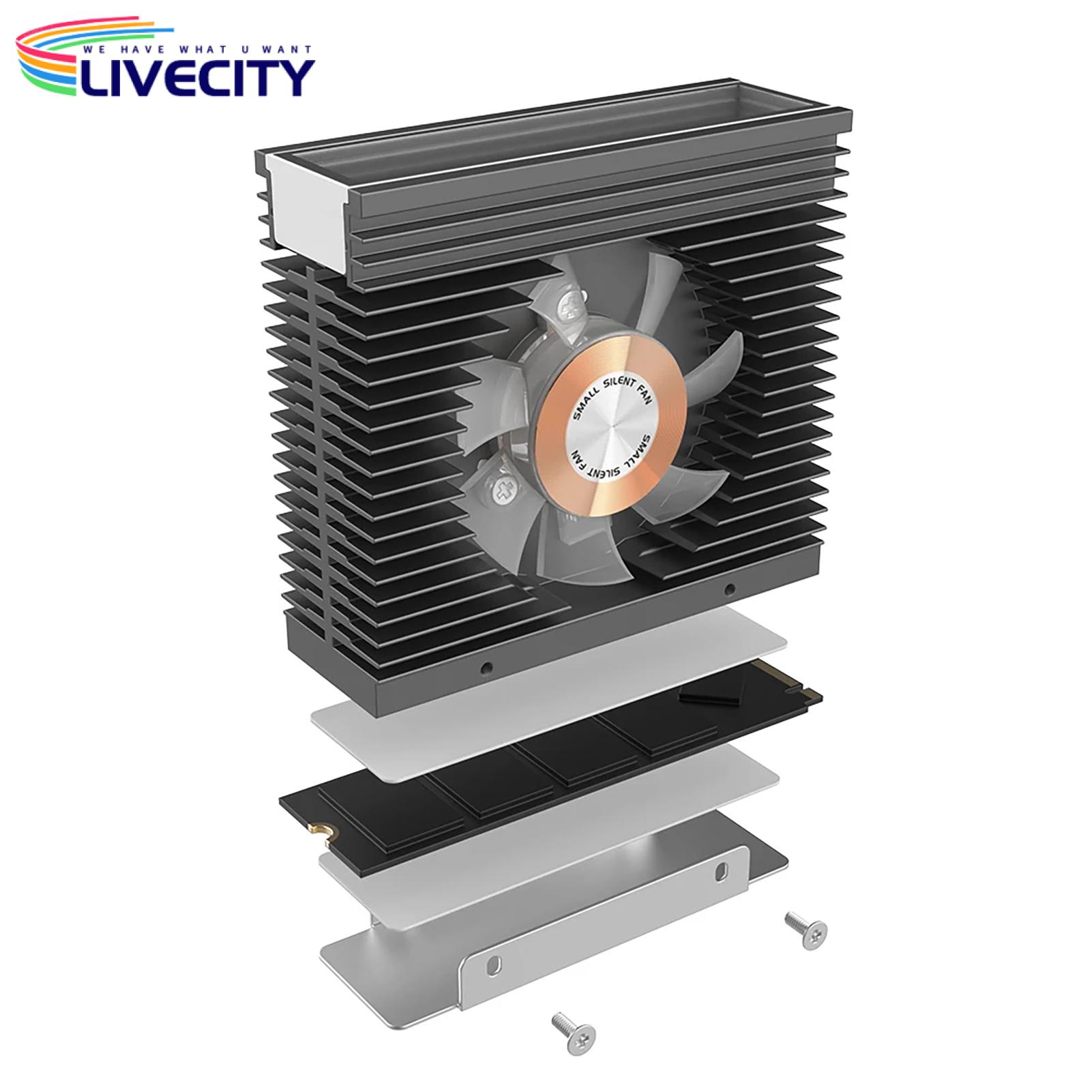 Argb Sync Solid State Drive Cooler Argb M.2 2280 Ssd Heatsink Cooler Fan with Thermal Pad for Nvme Solid State Drive Sync Compatible Pc Accessories. 