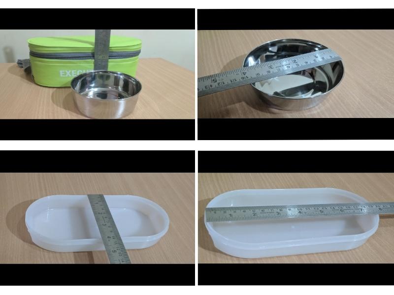 Milton Executive Lunch Box Soft Insulated Tiffin Box (2 SS Container,1 Microwave Safe Container). 