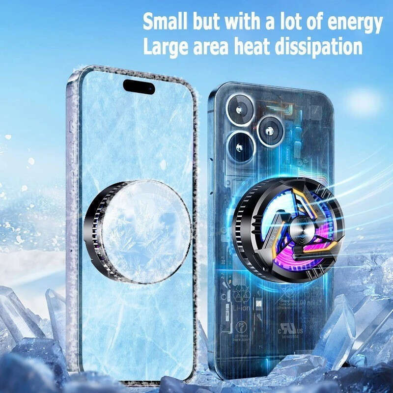 GT28 Semiconductor Magnetic Mobile Radiator Tablet Phone Refrigeration Fan Cooler for Gaming. 