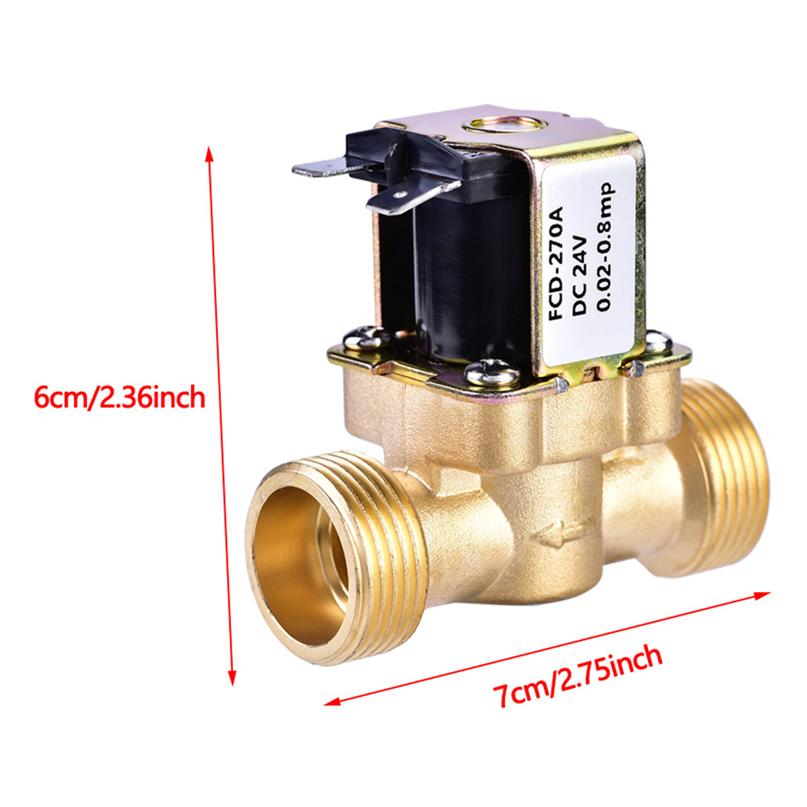 Electric Water Valve, Stable Brass Electric Solenoid Valve, for Prevent The Dry Burning Easy Install And Maintain. 