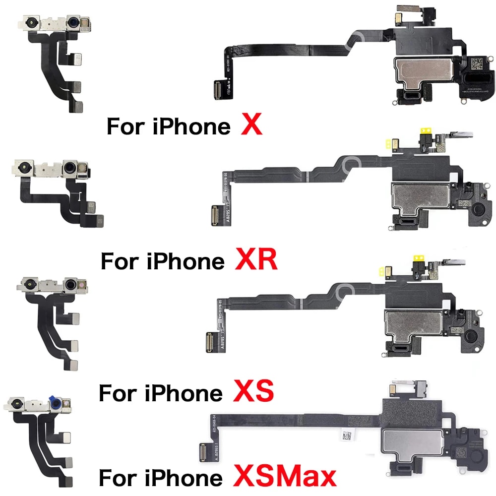 Ear Speaker With Microphone Flex For iPhone X XR XS Max Front Camera With Sensor Flex Cable NO Face ID. 