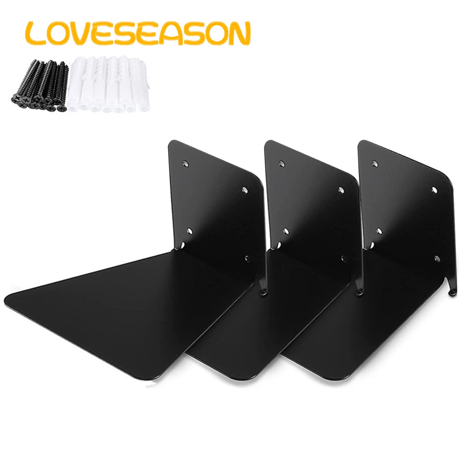 Iron Floating Bookshelf 3pcs Floating Bookshelves Invisible Wall Mounted Shelves for Small Spaces Floating Bookshelves for Awkward Walls. 
