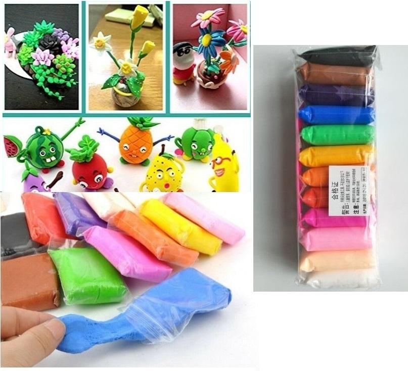 12 Color Super Clay Modeling with Tools Children Educational Toys DIY Gifts. 