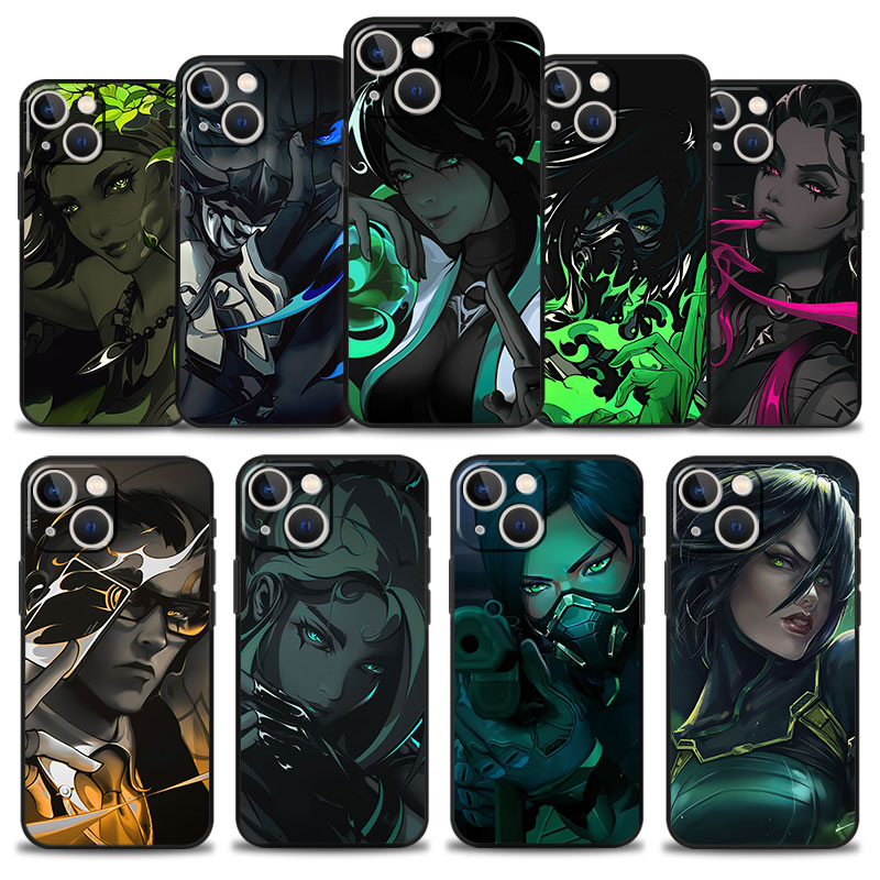 Valorant Game Character Art Phone Case For Apple iPhone 15 14 13 11 12 Pro Max XR X 8 7 Plus XS 13mini SE Cover