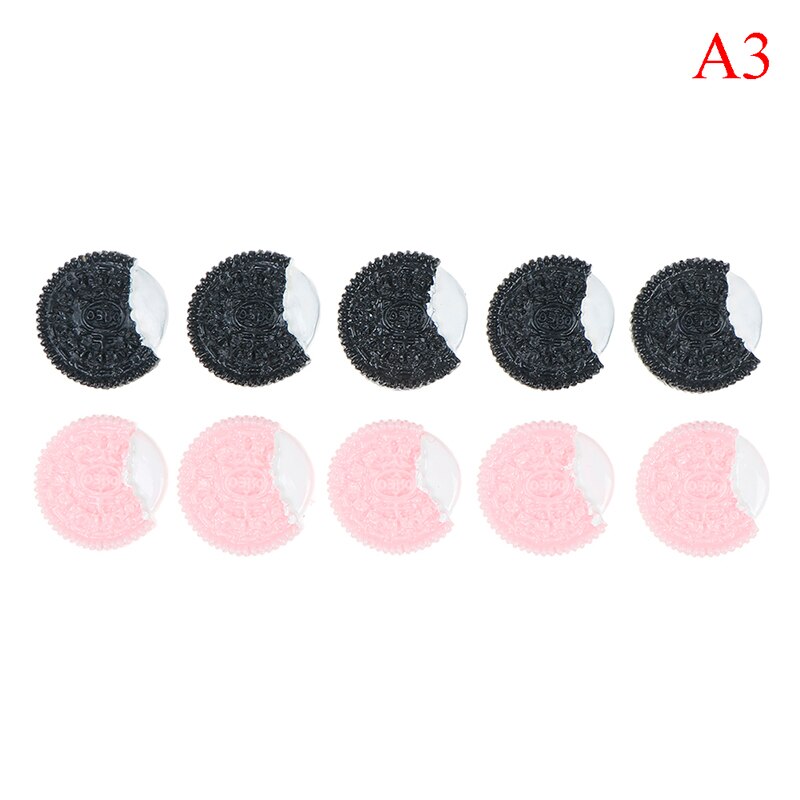 【happy one】10Pcs/Lot Polymer Chocolate Chip Cookies Slime Charms Modeling DIY Kit Box Toy For Children Slime Supply. 