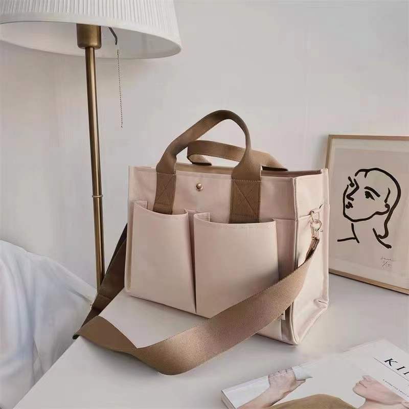 Korean Mummy Bag Multi-Compartment Practical2023Portable Shoulder Bag Large Capacity Baby BaginsAll-match shopping bag. 