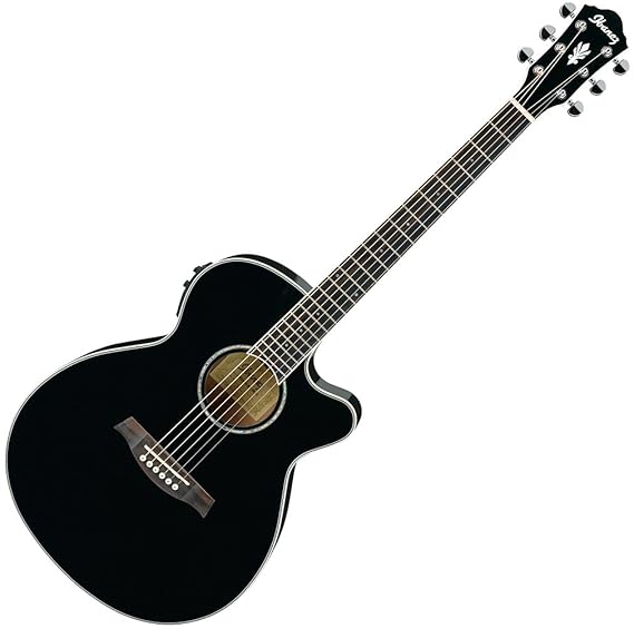 Ibanez AEG10E BK 6 String Semi Acoustic Guitar. 