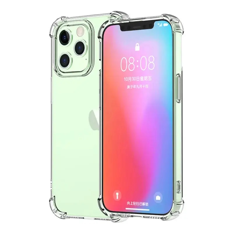 Anti-Yellow Clear Air Bag TPU Case for Iphone 15 14 13 Pro Max 11 12 Mini XS XR 13Pro 7 8 Plus Drop Protection Back Cover Cases. 