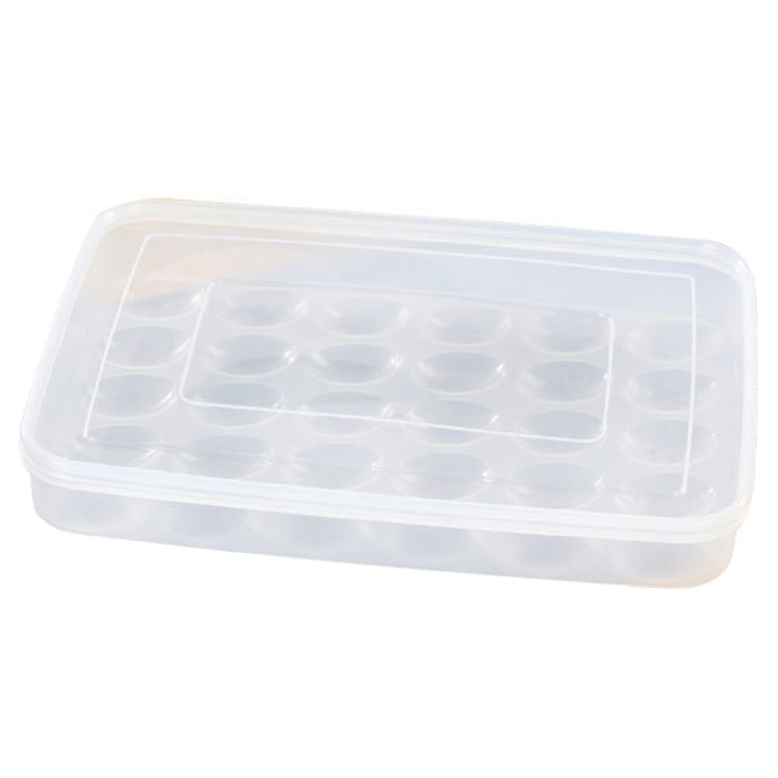 HelloWorld Egg Tray Marginal Uplift Convenient Translucent Durable Egg Holder. 