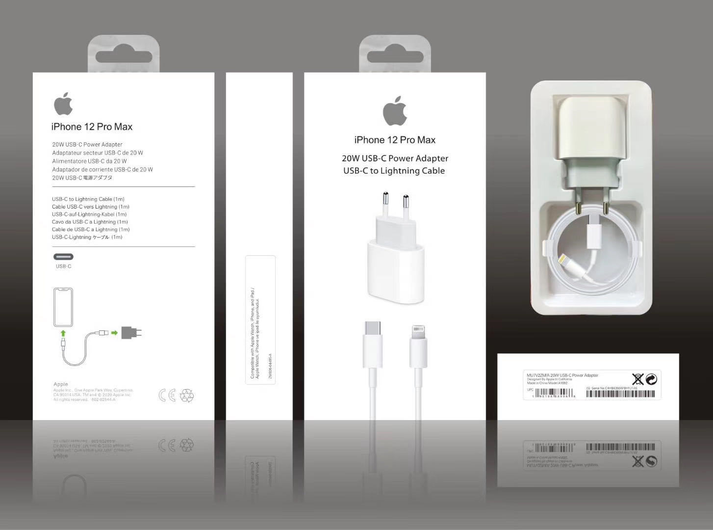 Iphne 13 Pro 13 Pro Max 12 Pro Max Aple 20W Usb-C Power Adapter Charger 1M Type-C Charging Cable. 