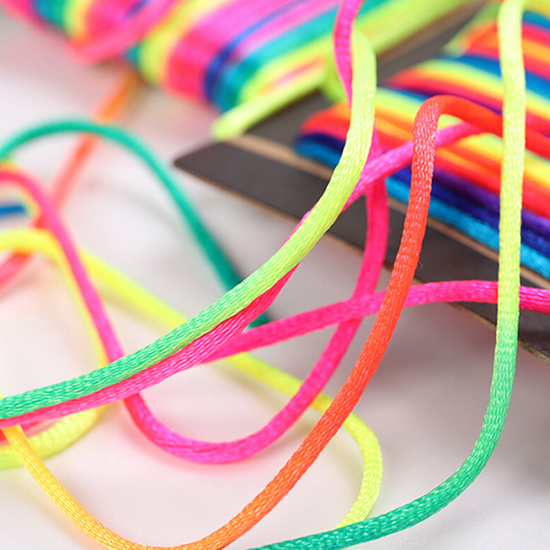 10M 2.5mm Multicolor Thread Cord Braided Bracelet String Knitting Yarn Rope. 