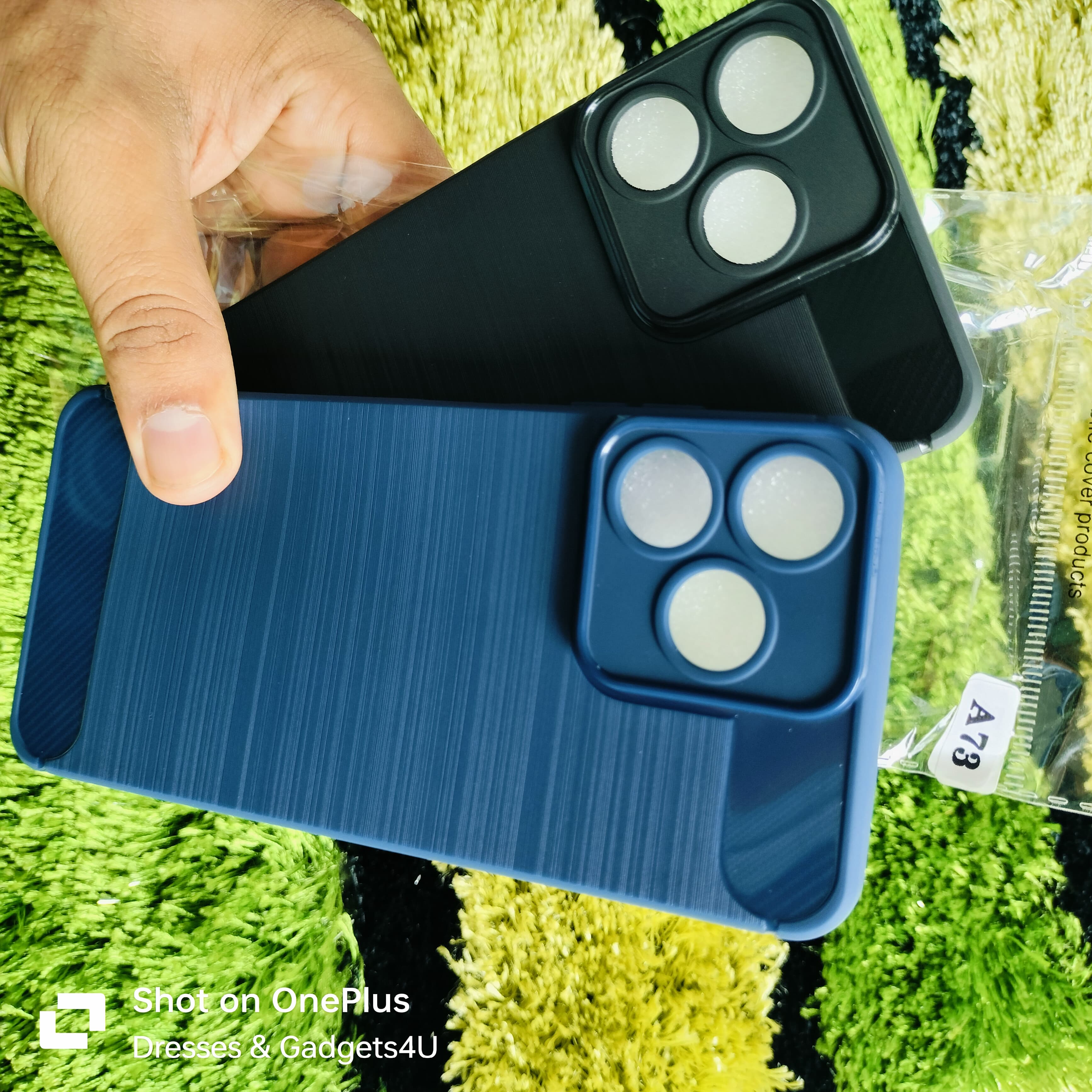 ZTE Blade V50 Premium Silicone Soft Case with Carbon Fiber Texture and Camera Bump Protector. 
