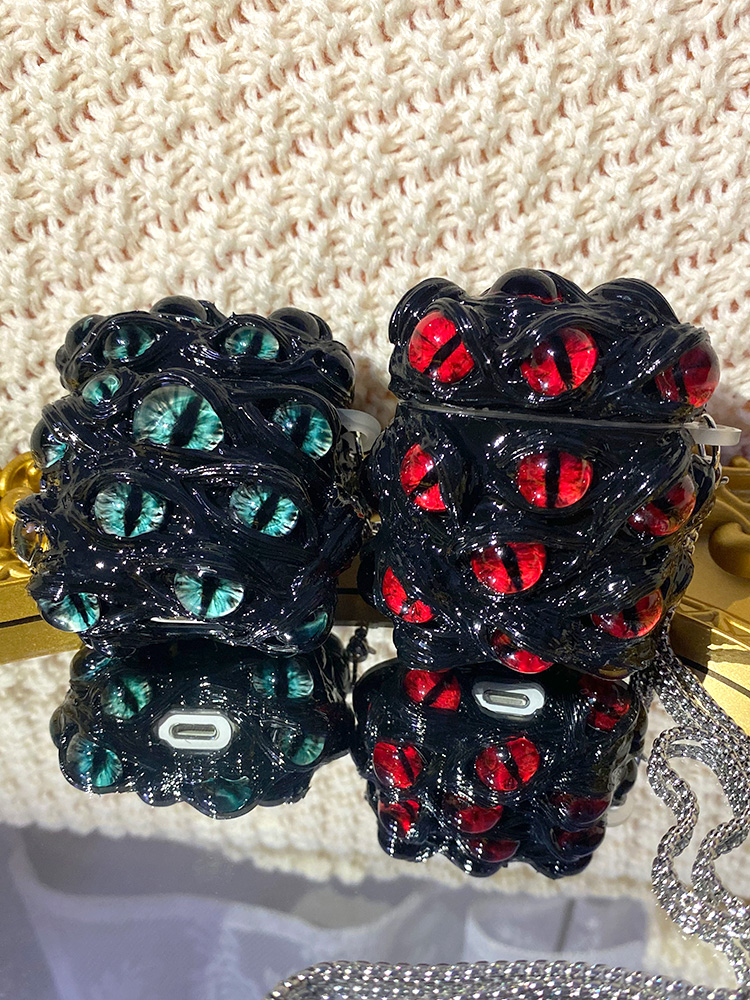 3d Gothic Scary Monster Evil Eyes Case Cat Eye Case Airpod Pro 2nd Gen Case Air Pods Pro Case 2 Case With Chain. 