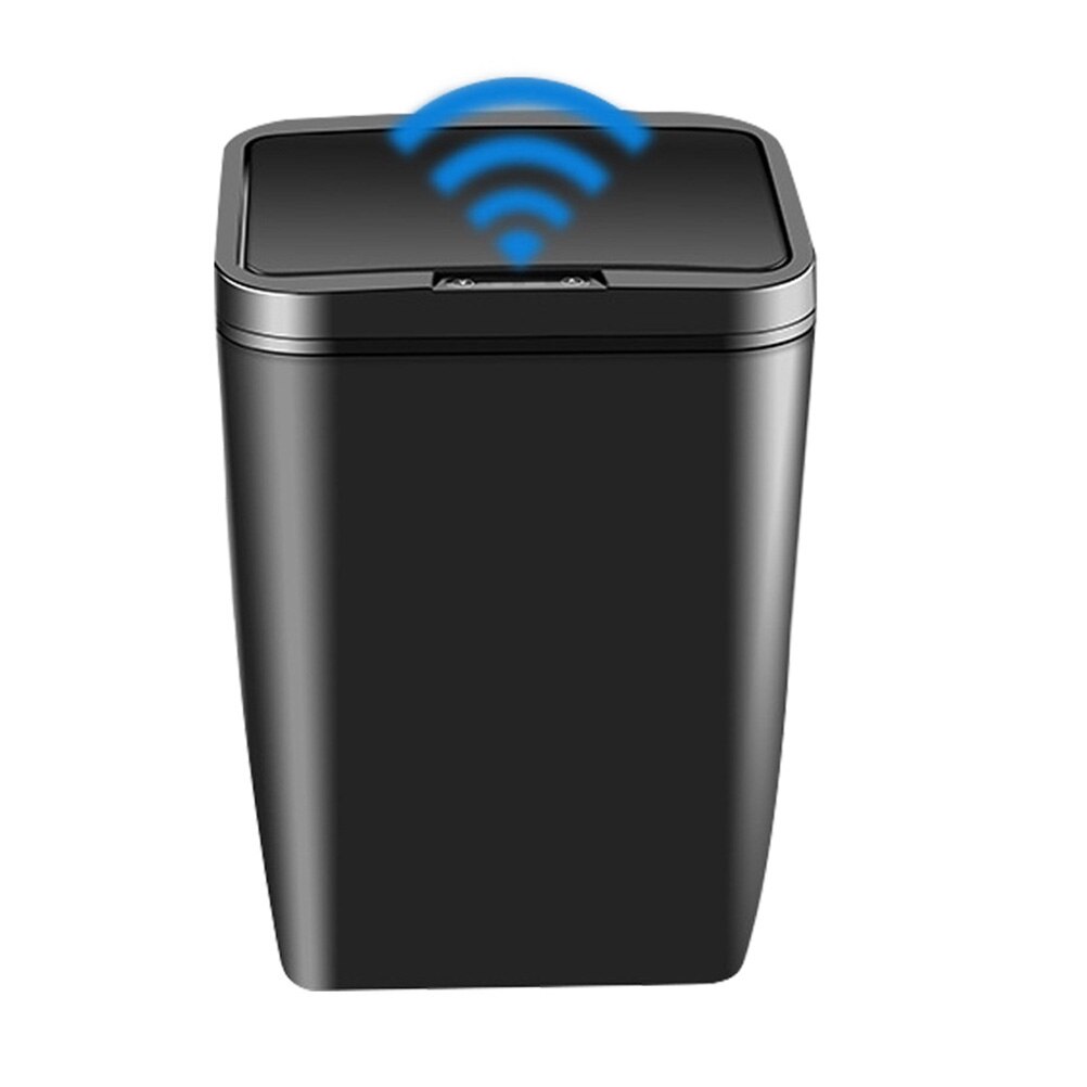 Inductive Trash Can Trash Bin Automatic Smart Sensor Kitchen Bathroom Rubbish Bin Garbage Can Waste Bin without (Black). 