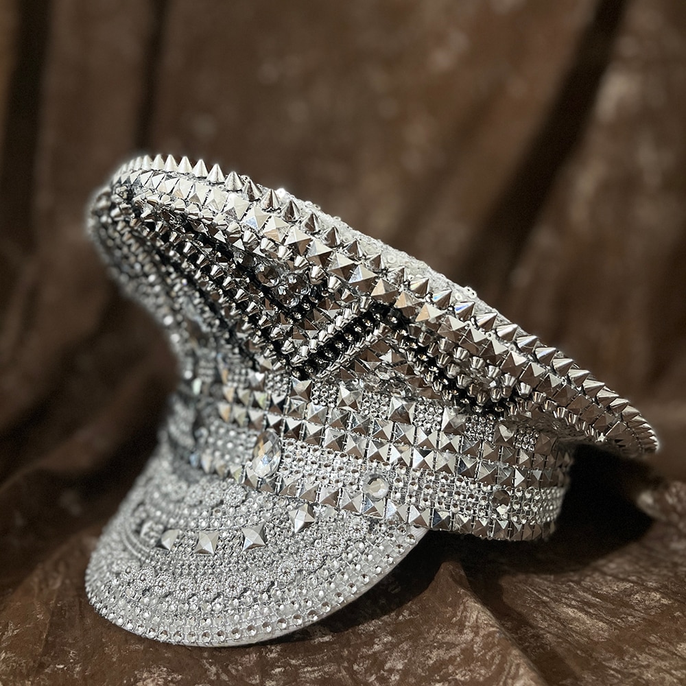 Handmade Women Steampunk Military Hat For Lady Sergeant Bridal Hat Hen Do Hat Festival Captain Birthday Part Hat Can Customize. 