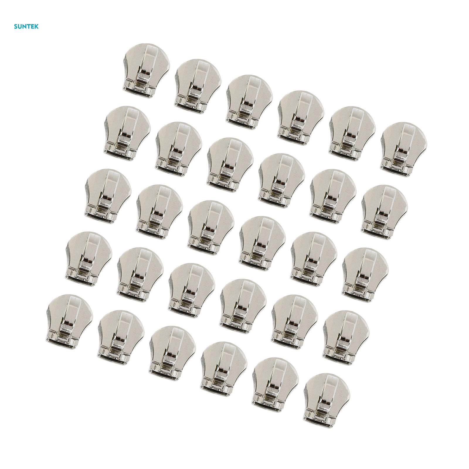 30Pcs Zipper Sliders Only #5 Zip Slides Metal Zip Pulls Not Included for Repairing Coats, Jackets. 