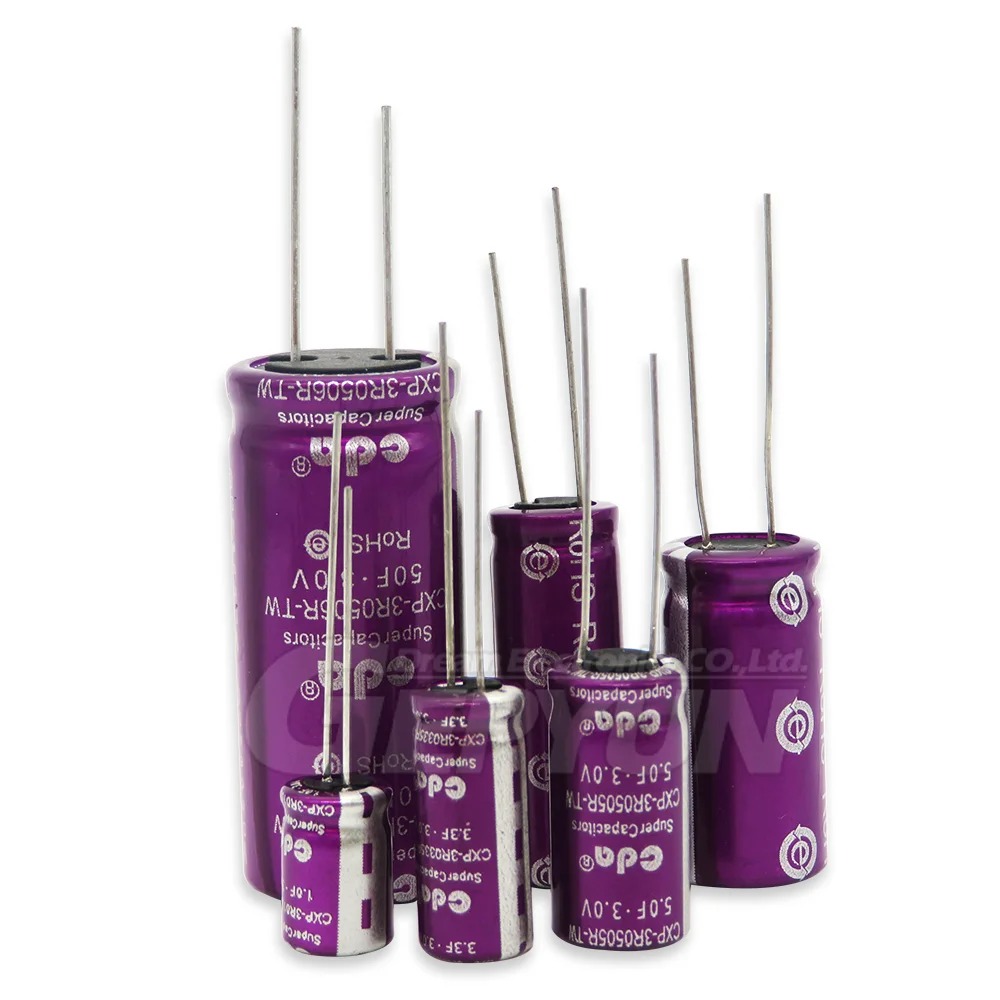 1PCS Super Capacitor Farad capacitor 3.0V CDA 3V 1F 2.0F 3.3F 5F 7F 10F 15F 20F 25F 30F 50F 60F 100F 120F. 