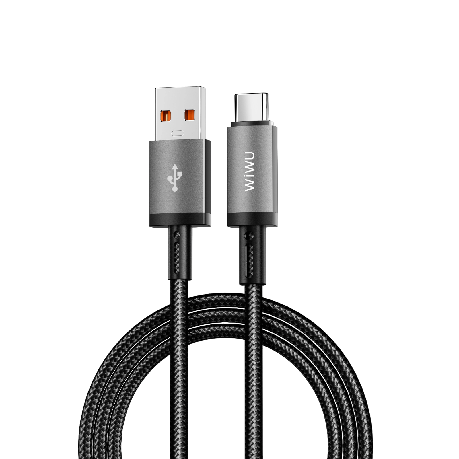 WiWU 1M Aluminum alloy Nylon braided TITAN LINK Series Charging Cable with USB-A to Type C #Wi-C054. 