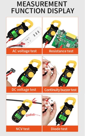 Chy-88A Test Auto-Ranging Electrical Meter Digital Multi Clamp Meter with T-RMS/Counts Multi Meter Digital Multimeter - multimeter. 