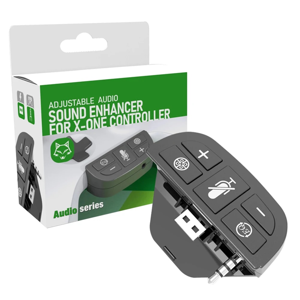Headphone Game Controller Sound Enhancer for Xbox One S/X/XSX/XSS/ELITE/ELITE2 Gamepad Headset Adapter with 3.5mm Audio Jack. 