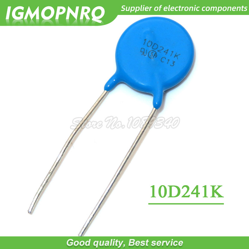 10PCS Varistor 10D101K 10D102K 10D241K 10D270K 10D271K 10D330K 10D390K 10D470K 10D471K 10D511K 10D820K 10D821K piezoresistor.