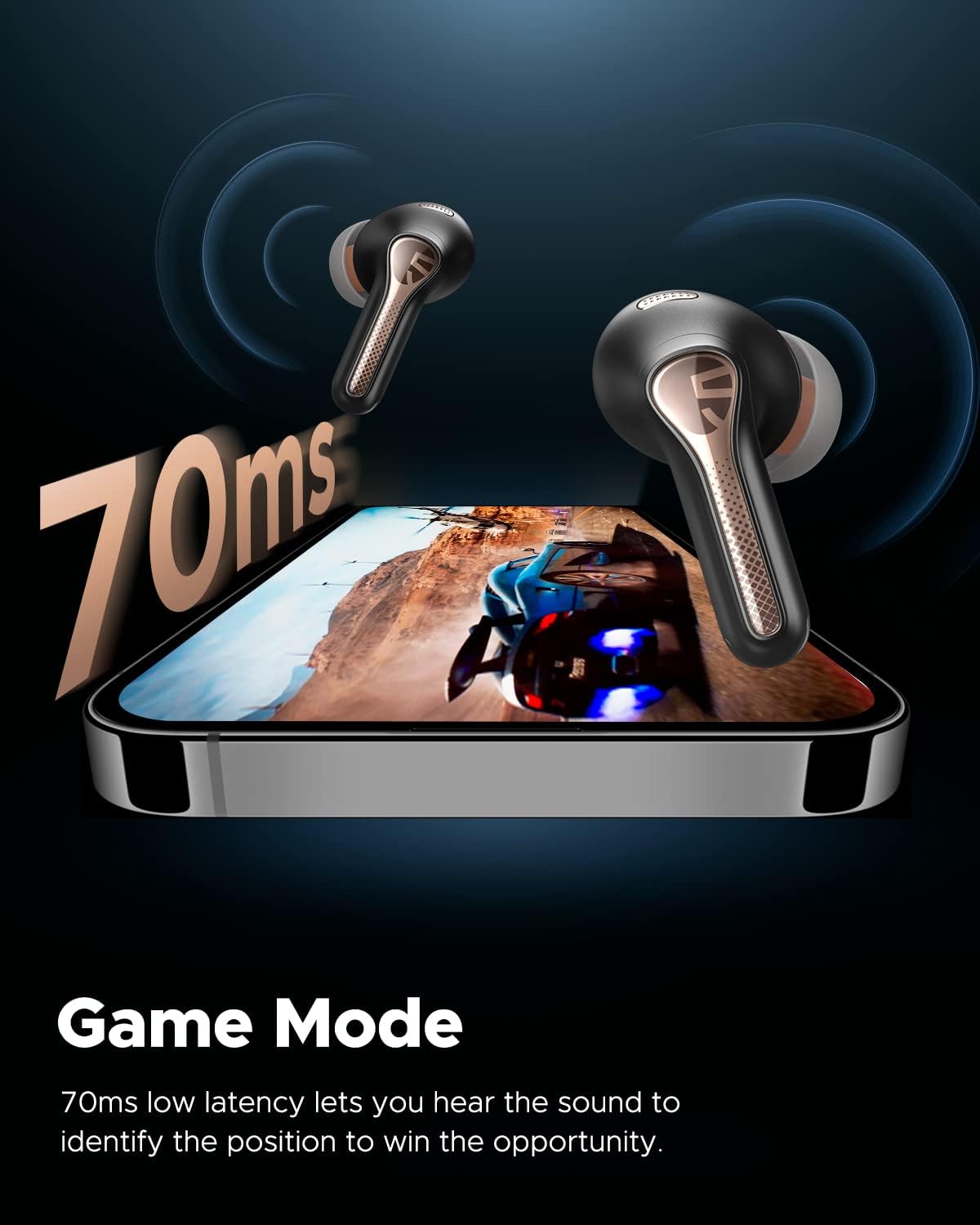 SoundPEATS Capsule 3 Pro Earbuds Futuristic Translucent Bluetooth 5.3 Wireless Earphones LDAC 6 Mic 43dB Hybrid Noise-Cancellation Gaming Mode Up to 8 hours Playtime. 