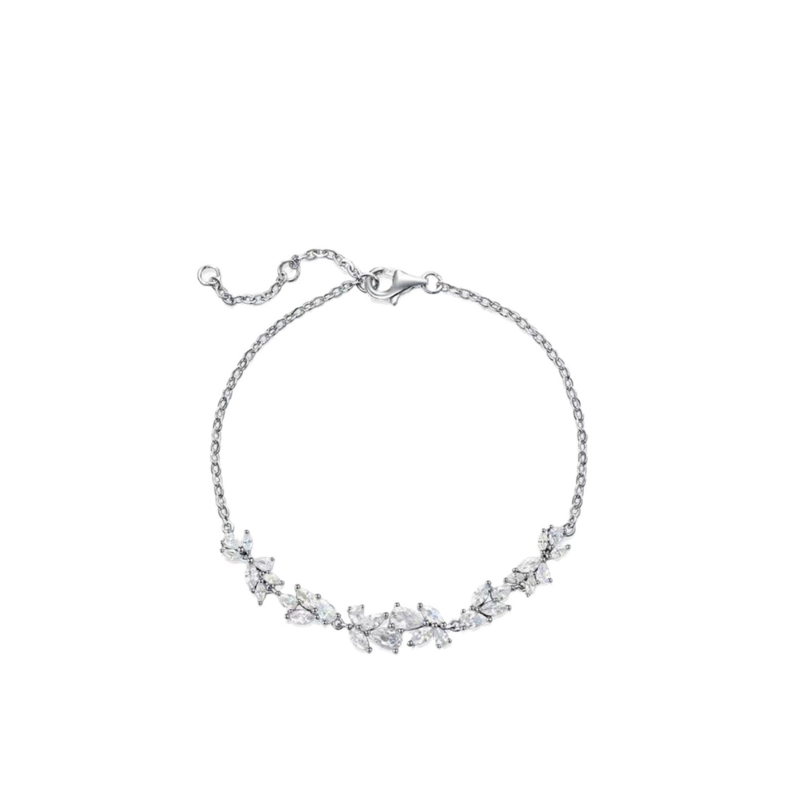 Fan Qi's same white copper jewelry wisteria flower series wisteria smile bracelet female sweet bracelet gift for girlfriend