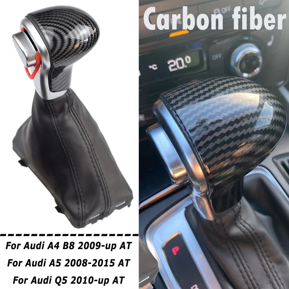 Auto Automatic Shift Knob For Audi A6 C6 A4 B8 A5 Q5 2009 2010 2011 2012 2013 2014 Gear shift knob boot-Wood. 