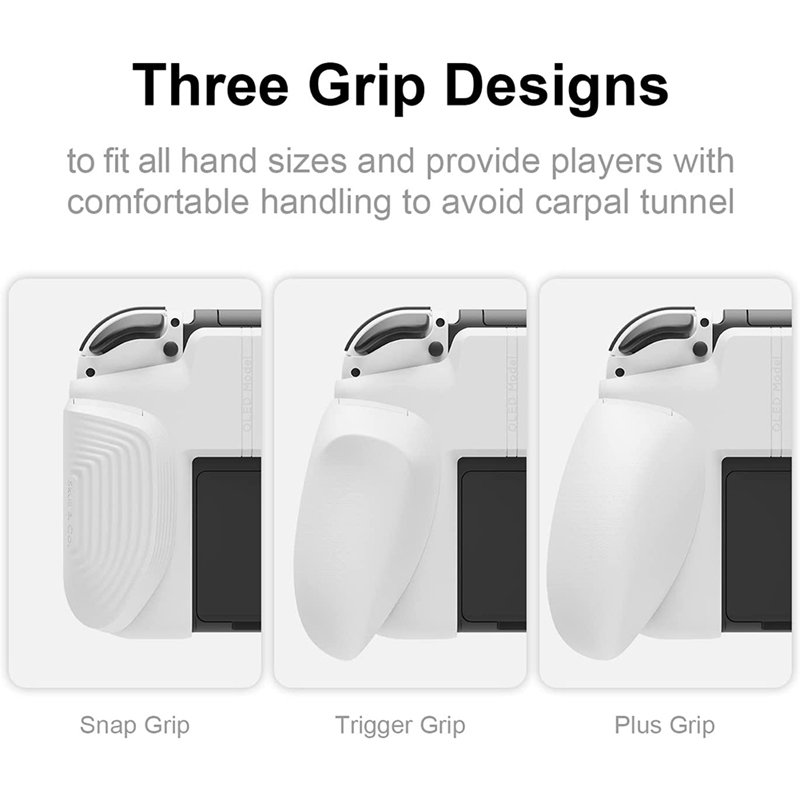 JAERBEE Replaceable Ergonomic Handle Grip Protective Case for Nintendo Switch OLED and Regular Model with Carrying Case. 