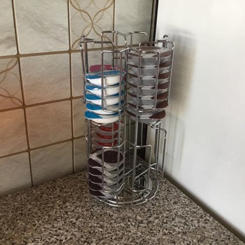Promotion! Simple Style Rotating Capsule Coffee Pods Holder Storage Rack For 64 Tassimo Capsules|Coffeeware Sets. 