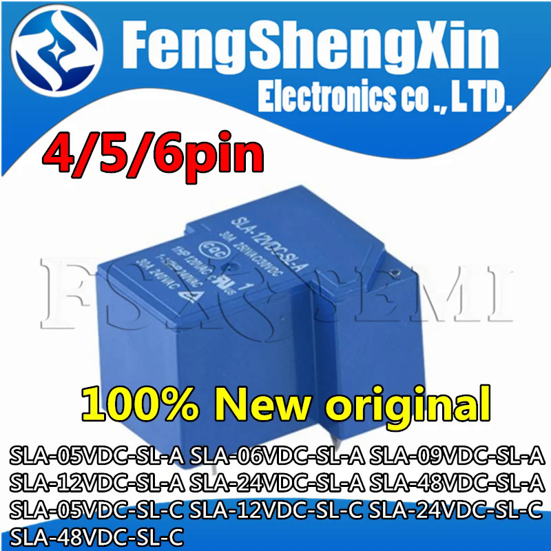 5pcs SLA-05VDC-SL-A SLA-06VDC-SL-A SLA-09VDC-SL-A SLA-12VDC-SL-A SLA-24VDC-SL-SL-A SLA-48VDC-SL-A SLA--05VDC-SL-C SLA-12VDC-SL-C